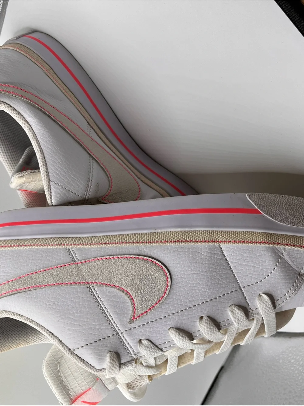 Nike Women’s White Low-Top Sneakers with Pink and Yellow Accents 12